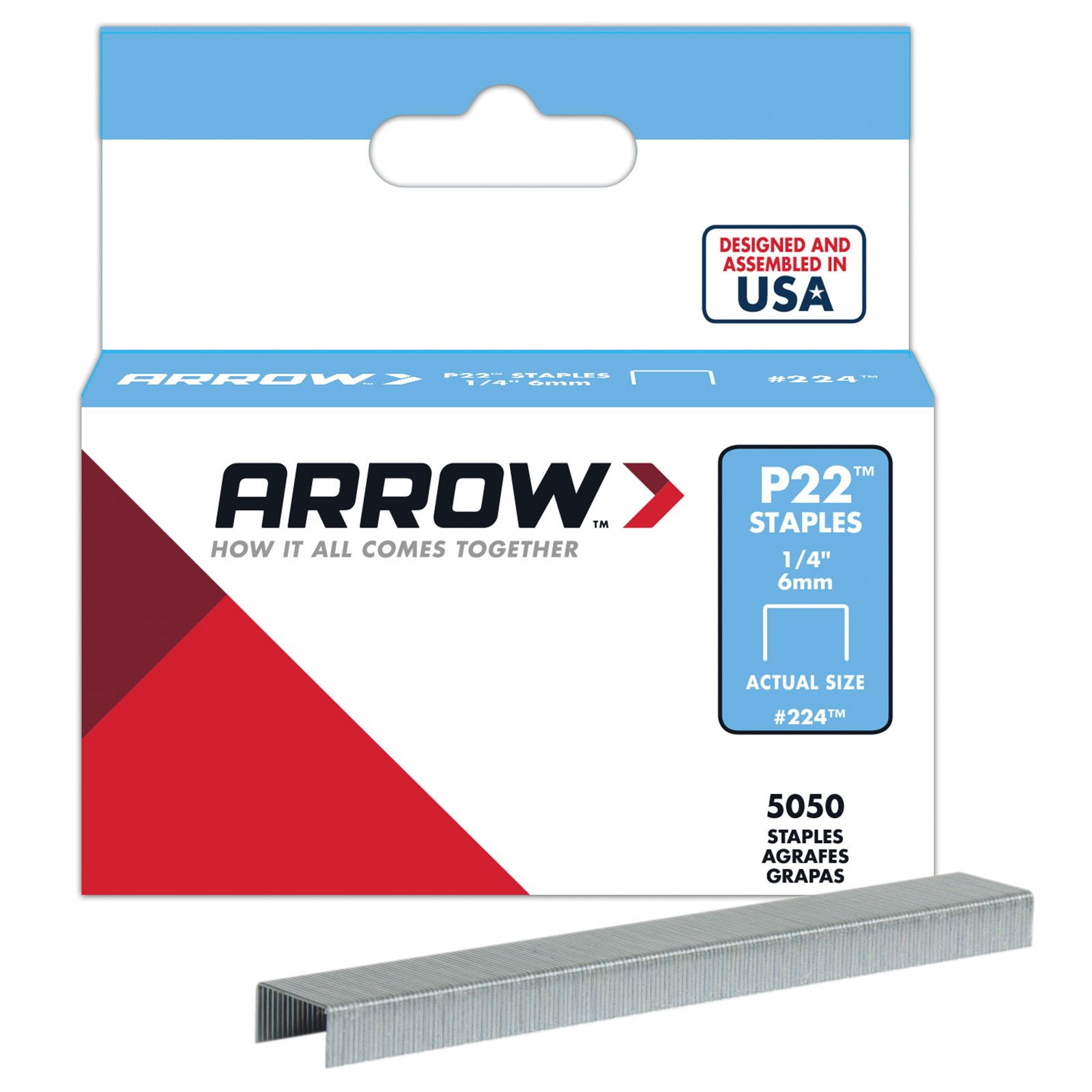 Arrow P22 Staples 6mm 1/4" (5,050)