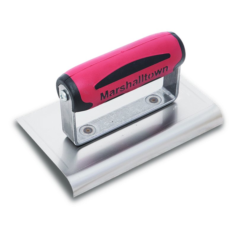 Marshalltown 6"x4" Stainless Steel Edger 1/2" Radius DuraSoft Handle