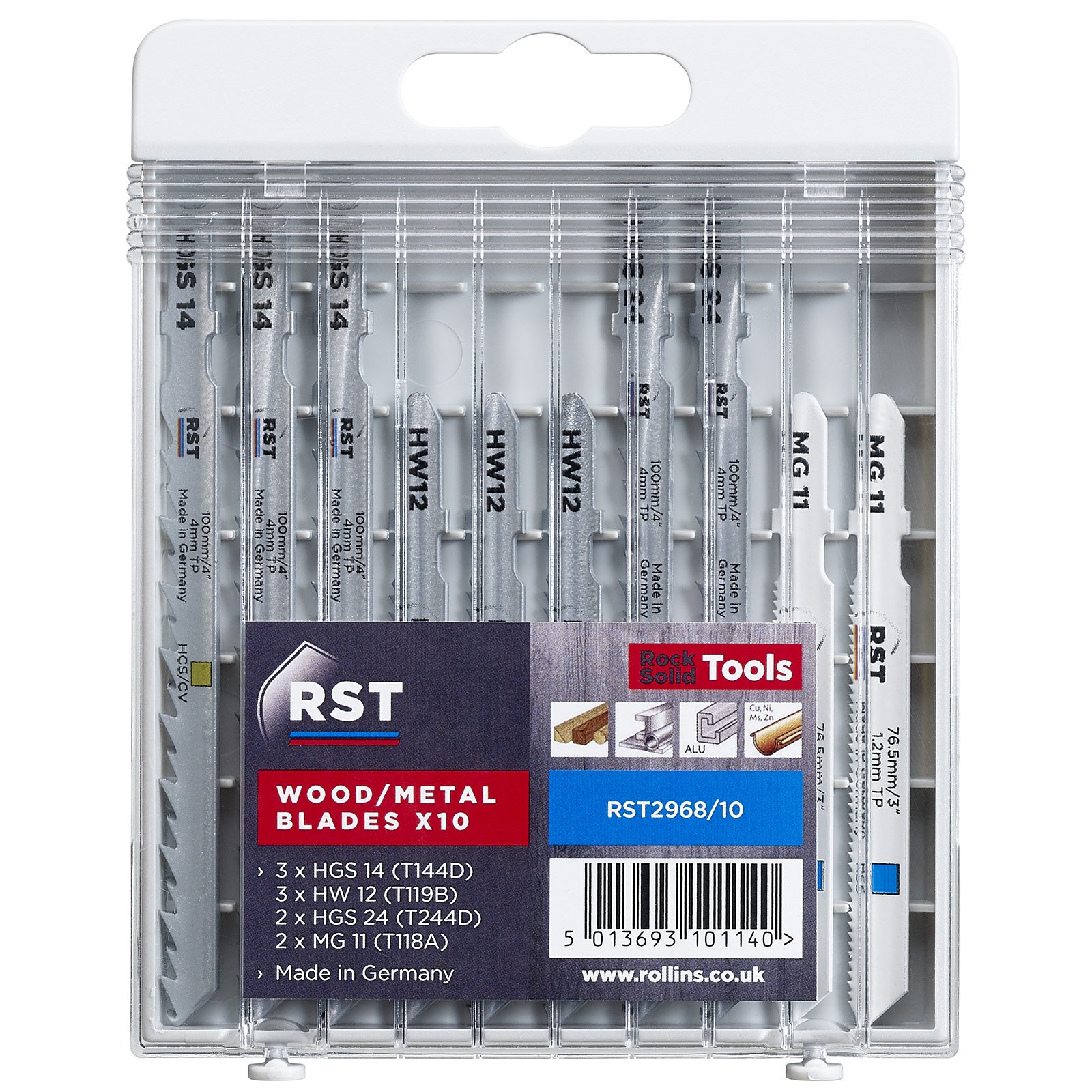 RST 10pcs Wood & Metal Jigsaw Blade Pack RST 10pcs Wood & Metal Jigsaw Blade Pack
