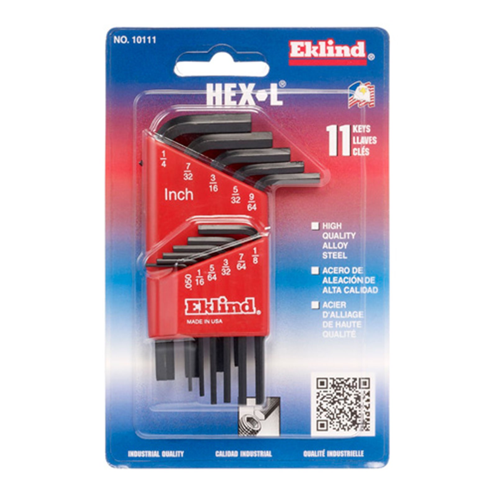 Eklind Imp 11pc Hex-L Key Set, Short Handle 