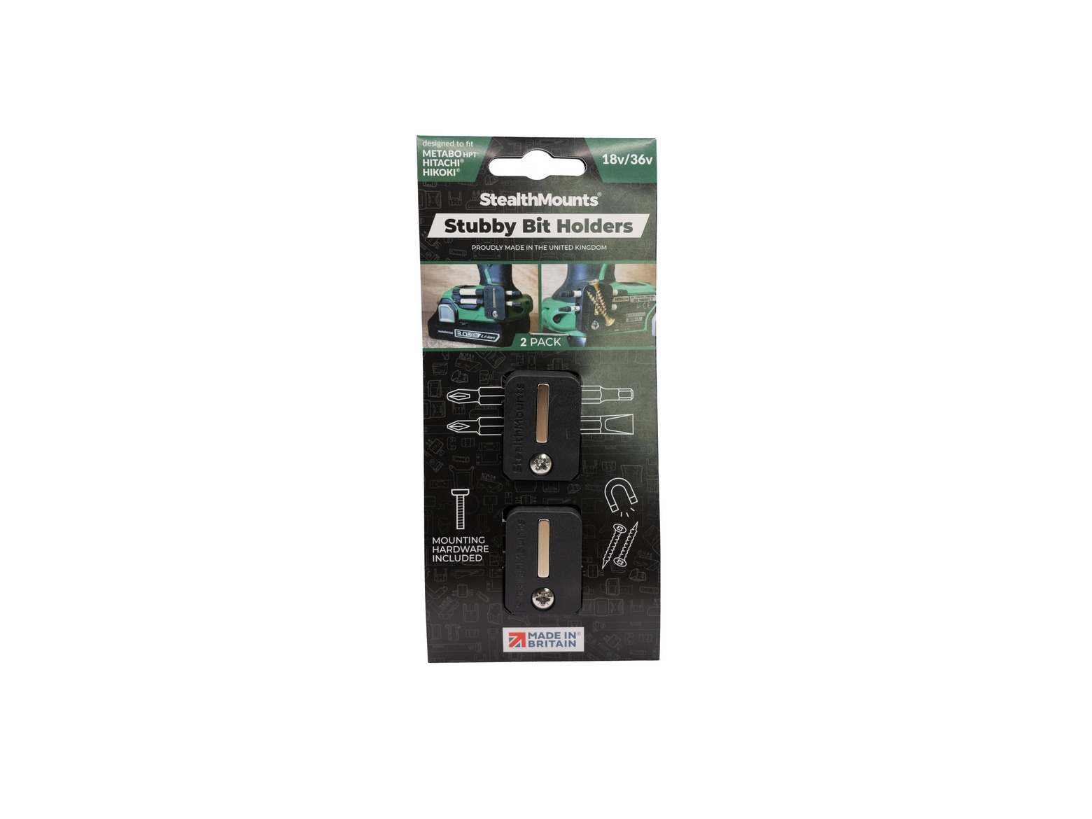 S.Mounts Bit Holder for Hikoki/Metabo HPT/Hitachi x 2