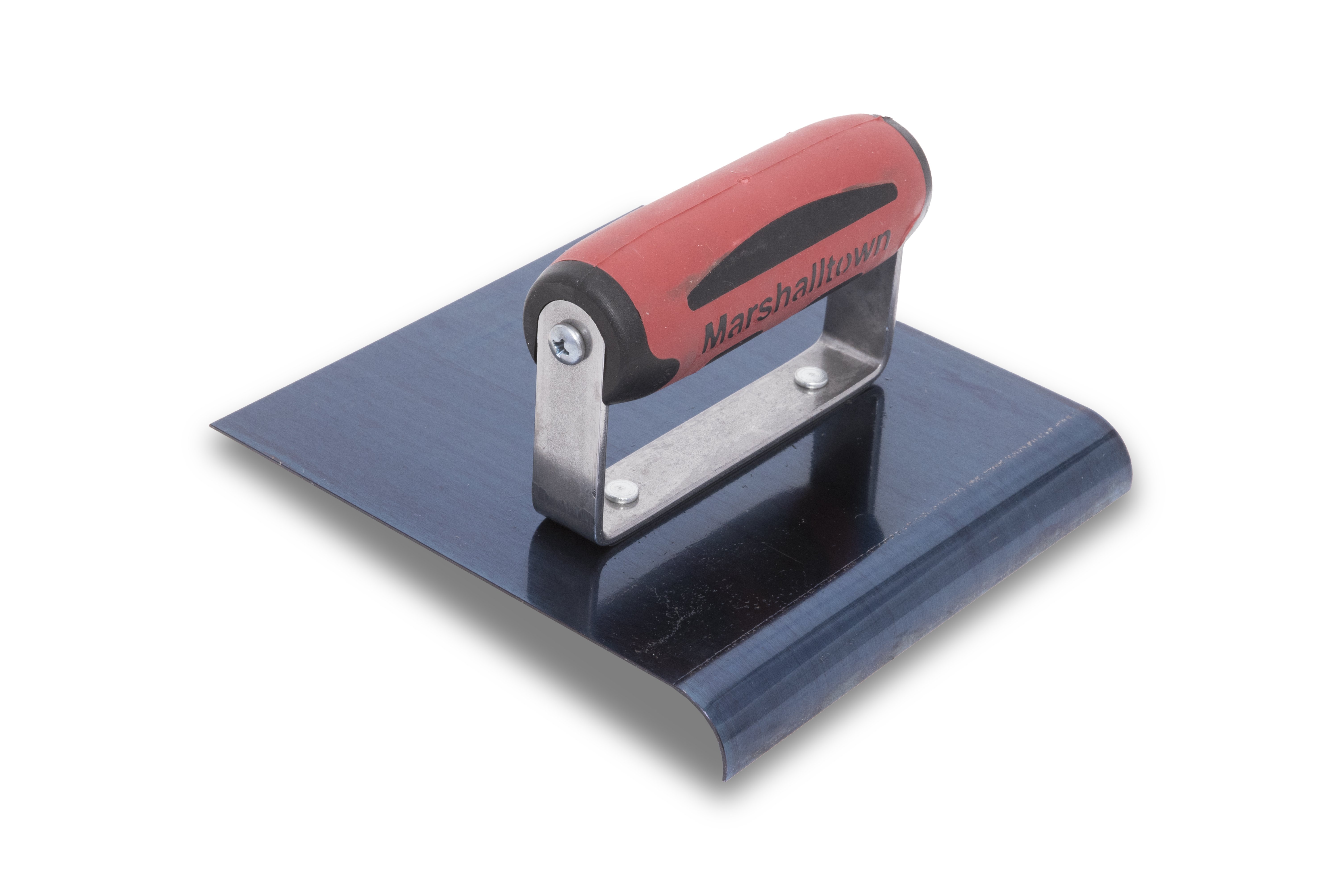Marshalltown 6"x6" Blue Steel Edger 1/2"R, 5/8"L DuraSoft Handle