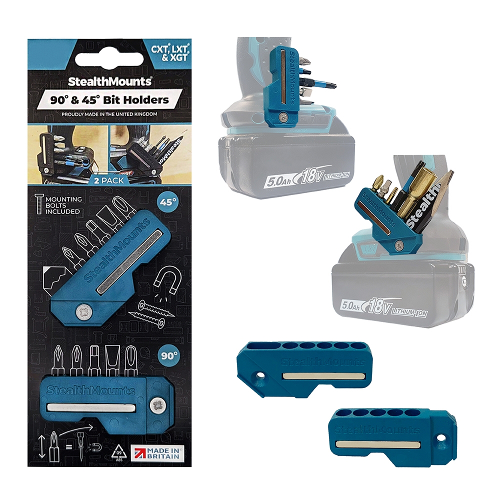 StealthMounts Blue 4590 Bit Holder for Makita x 2