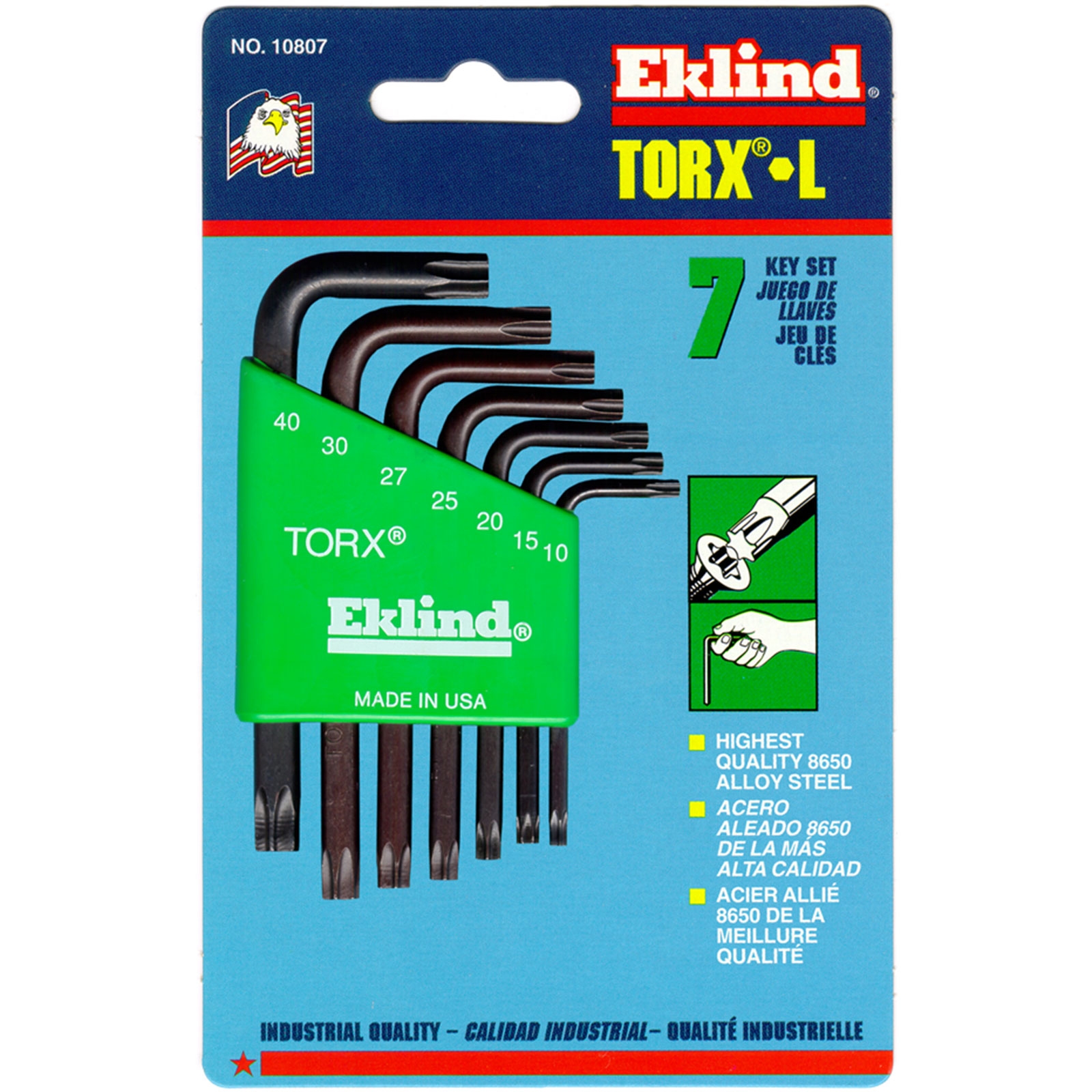 Eklind Torx 7pc L Key Set, Short Handle Eklind Torx 7pc L Key Set, Short Handle