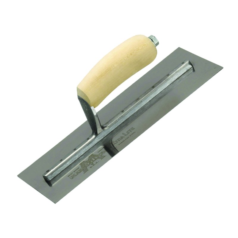 Marshalltown 11"x4 1/2" Stainless Steel Finishing Trowel Wood Handle 