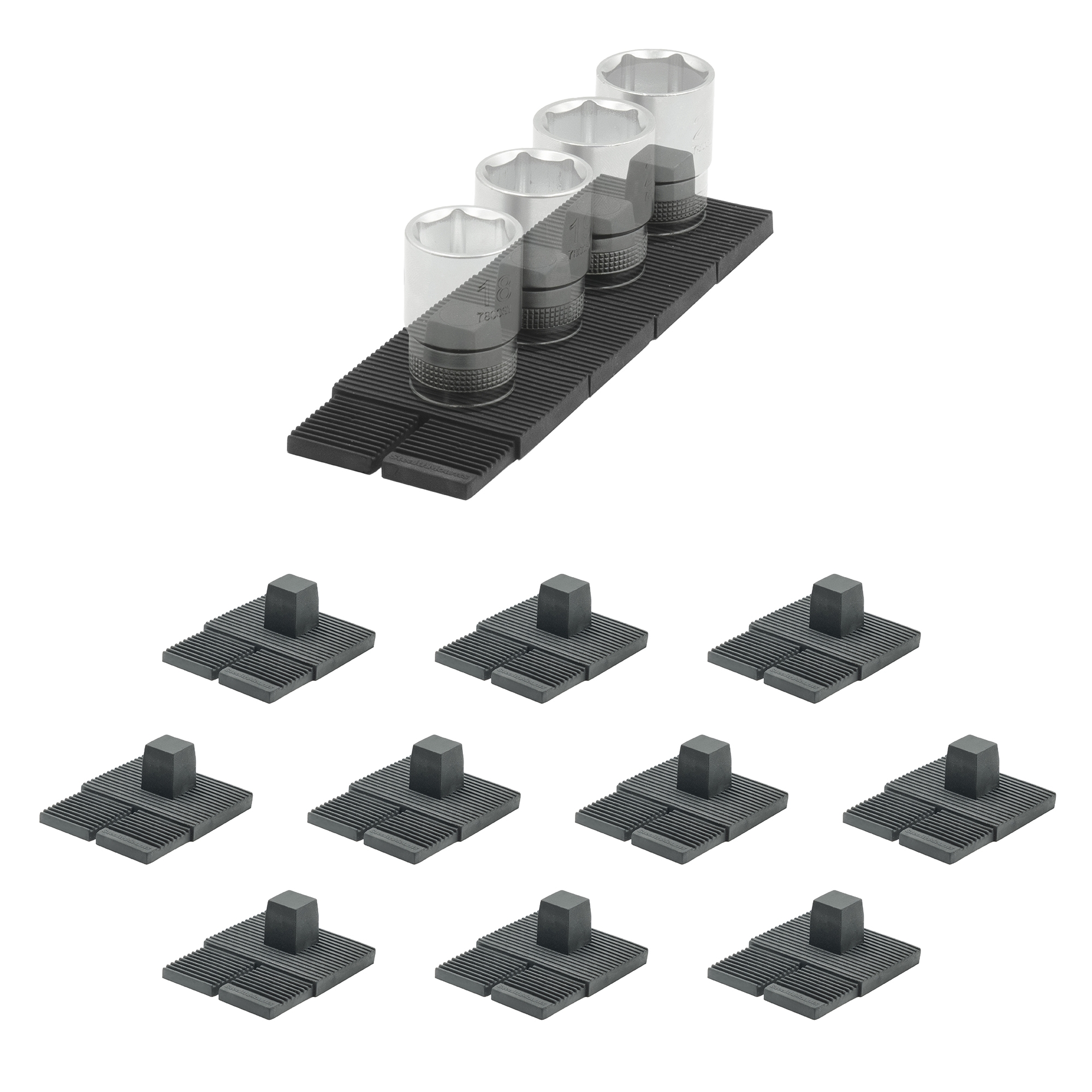 StealthMounts Black Drawer Hive 1/2 Socket Holder x 10 StealthMounts Black Drawer Hive 1/2 Socket Holder x 10