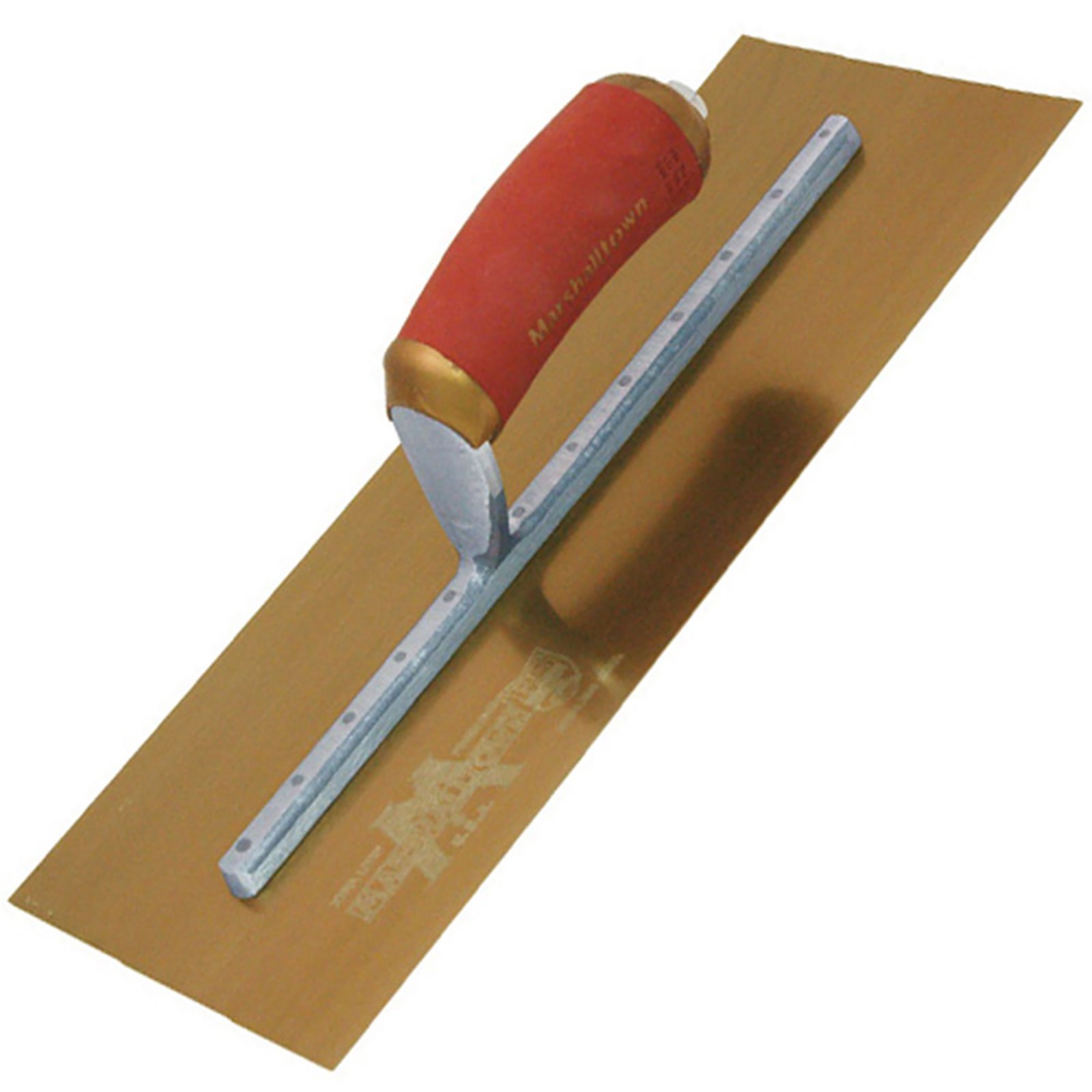 Marshalltown 14"x5" Gold Stainless Steel PermaShape Finishing Trowel DuraSoft Handle  Marshalltown 14"x5" Gold Stainless Steel PermaShape Finishing Trowel DuraSoft Handle